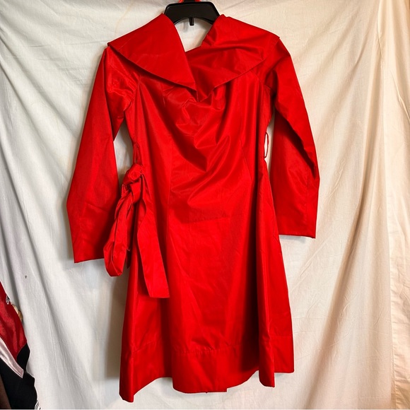 Aziz Red Rain Coat - Picture 8 of 8